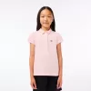 Girls’ Lacoste Scalloped Collar Mini Piqué Polo Shirt