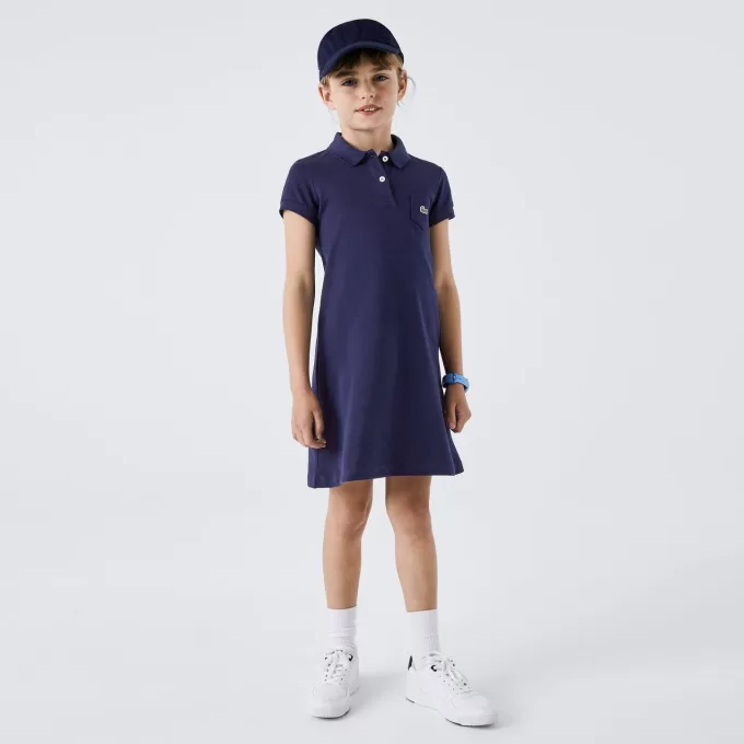 Girls Polo-Style Cotton Dress