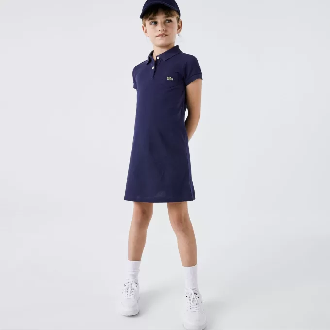Girls Polo-Style Cotton Dress