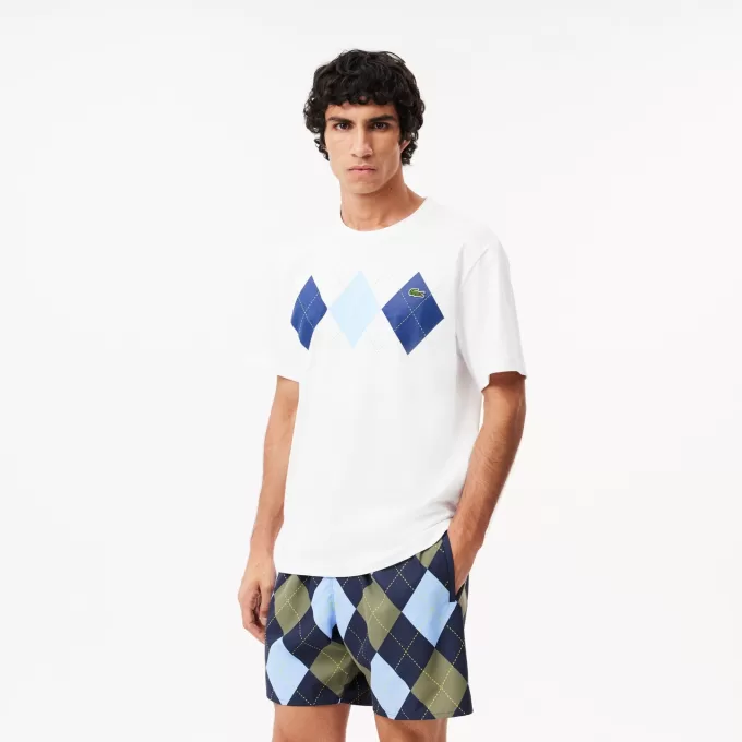 Heavy Cotton Argyle Print T-shirt