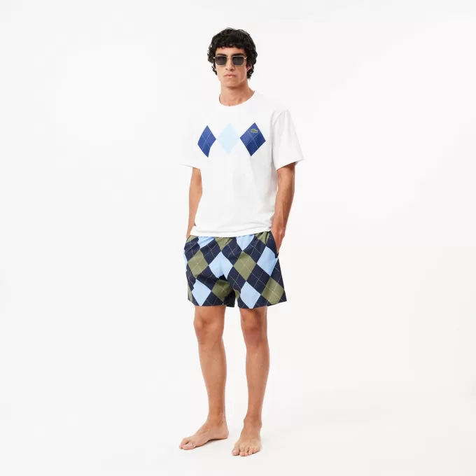 Heavy Cotton Argyle Print T-shirt
