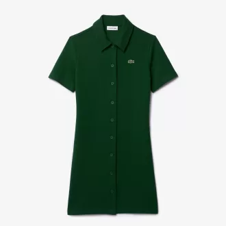 Heavy Piqué Buttoned Polo Dress