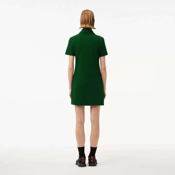 Heavy Piqué Buttoned Polo Dress