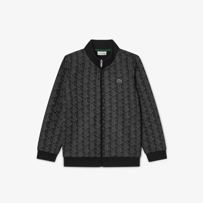 High Neck Zip-Up Paris Monogram Sweatshirt