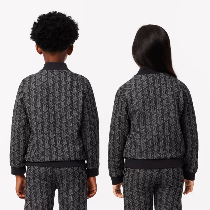 High Neck Zip-Up Paris Monogram Sweatshirt