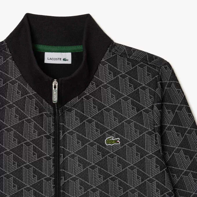 High Neck Zip-Up Paris Monogram Sweatshirt