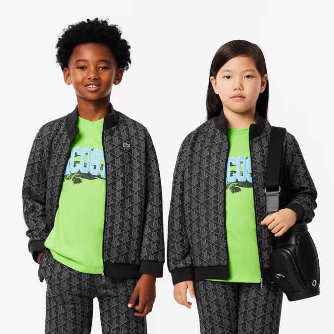 High Neck Zip-Up Paris Monogram Sweatshirt