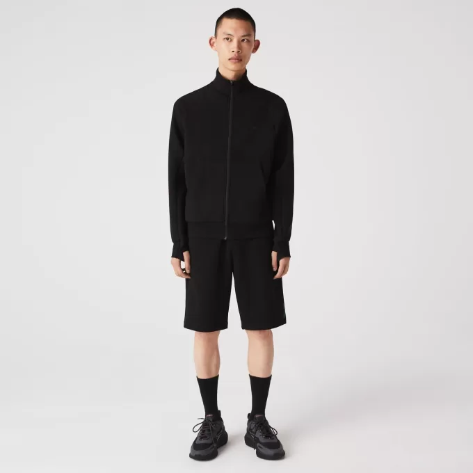 High Neck Zip- Up Sweatshirt