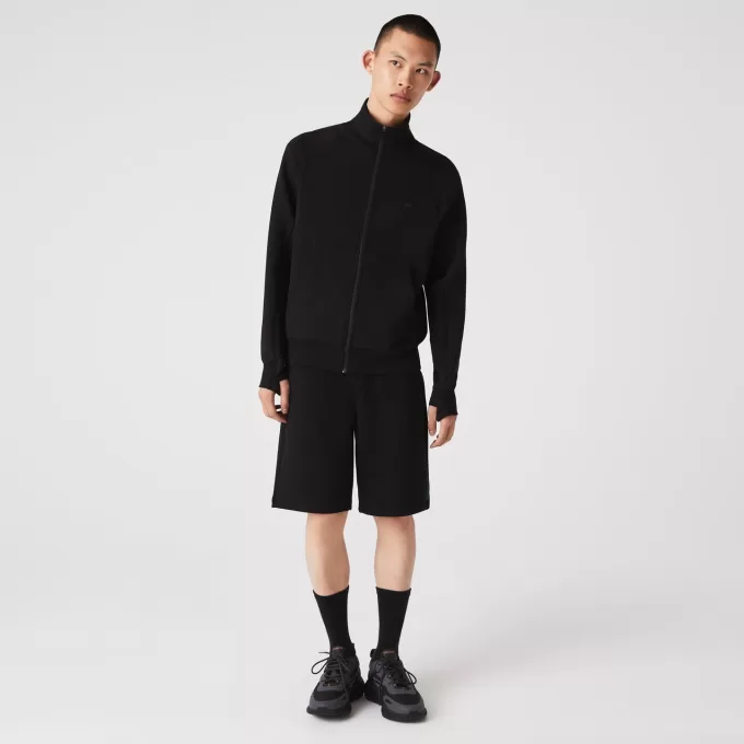 High Neck Zip- Up Sweatshirt