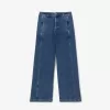 High Waist Wide Leg Stretch Denim Jeans