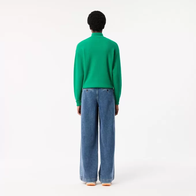 High Waist Wide Leg Stretch Denim Jeans