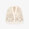 Jacquard Intarsia Floral Cardigan
