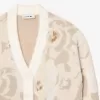 Jacquard Intarsia Floral Cardigan