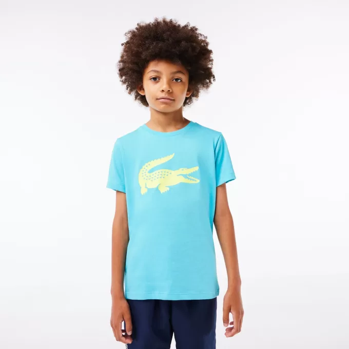 Kids’ Lacoste SPORT Tennis Technical Jersey Oversized Croc T-shirt