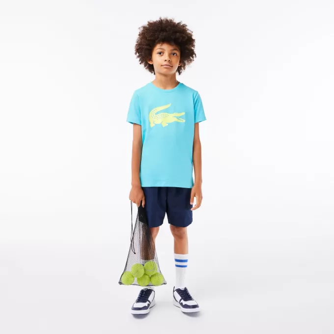 Kids’ Lacoste SPORT Tennis Technical Jersey Oversized Croc T-shirt