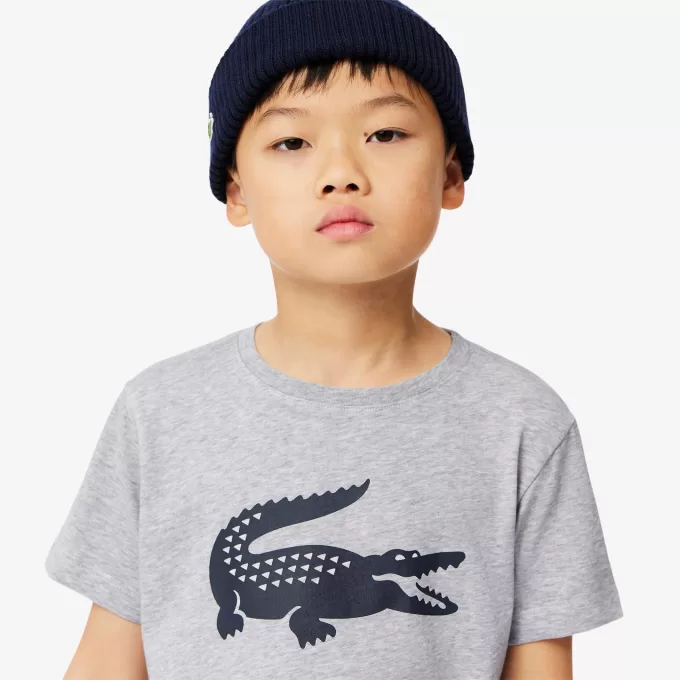 Kids’ Lacoste SPORT Tennis Technical Jersey Oversized Croc T-shirt