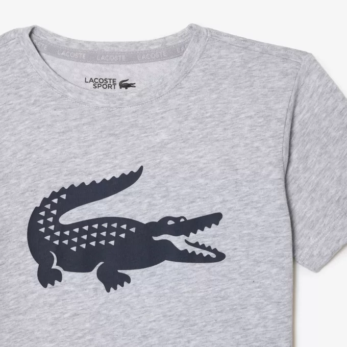 Kids’ Lacoste SPORT Tennis Technical Jersey Oversized Croc T-shirt