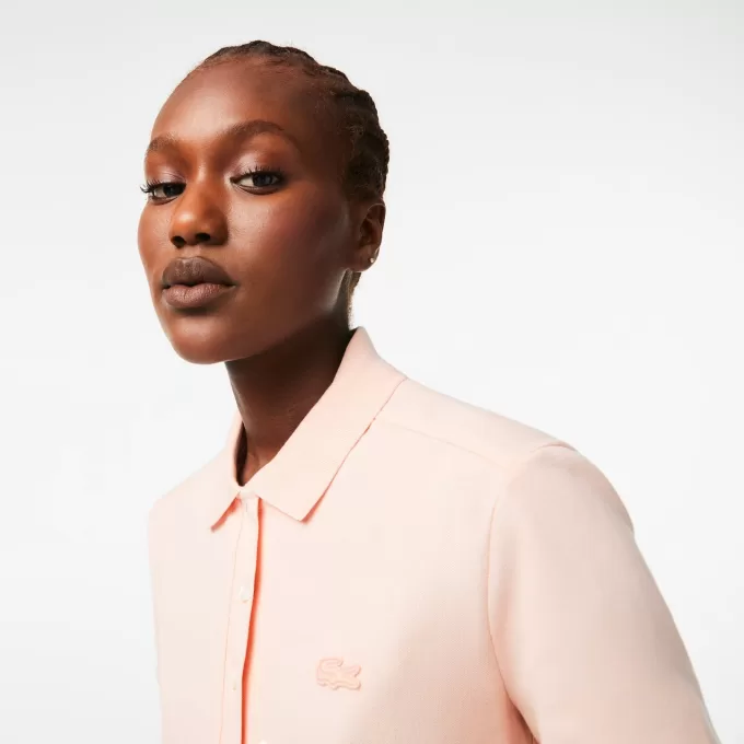 L.12.D Slim Fit Stretch Mini Piqué Polo Shirt