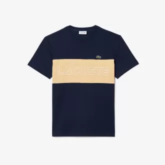 Lacoste Regular Fit Printed Colourblock T-shirt