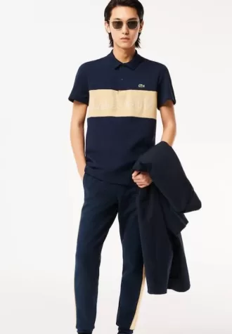 Lacoste Regular Fit Printed Colourblock T-shirt