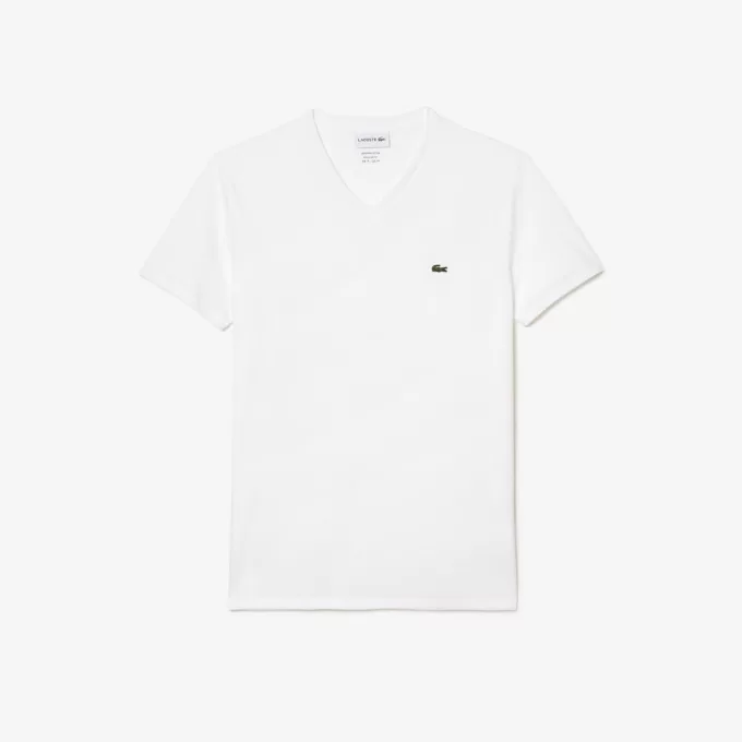 Lightweight Cotton Pima V Neck T-shirt
