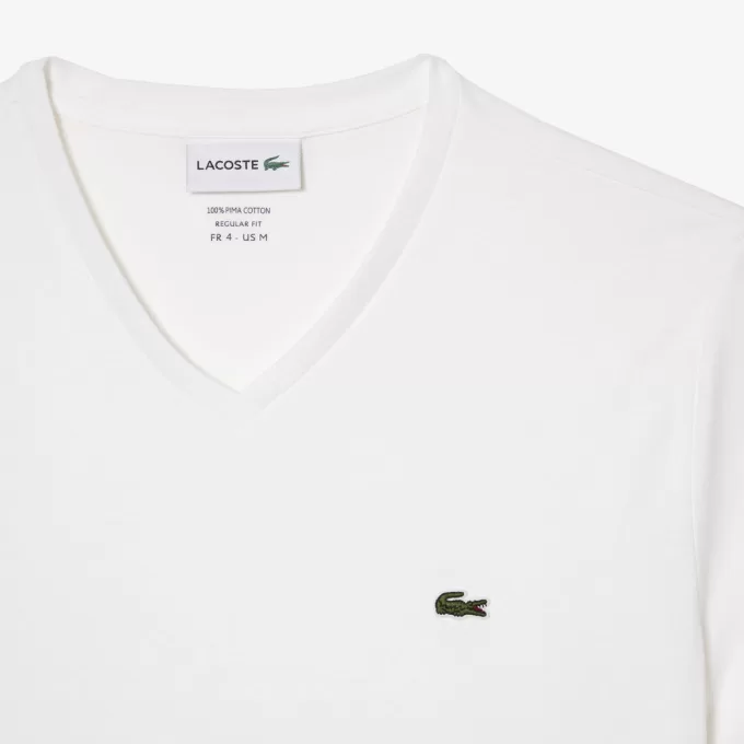 Lightweight Cotton Pima V Neck T-shirt