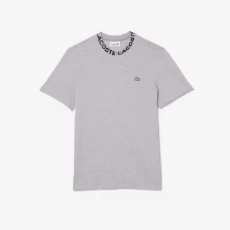 Lightweight Piqué Jacquard Neck T-shirt