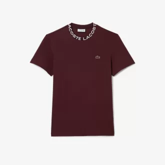 Lightweight Piqué Jacquard Neck T-shirt