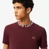 Lightweight Piqué Jacquard Neck T-shirt