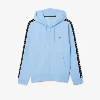 Logo Stripe Zip-Up Hoodie