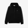 Logo Stripe Zip-Up Hoodie