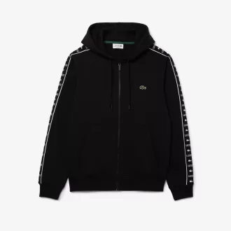 Logo Stripe Zip-Up Hoodie