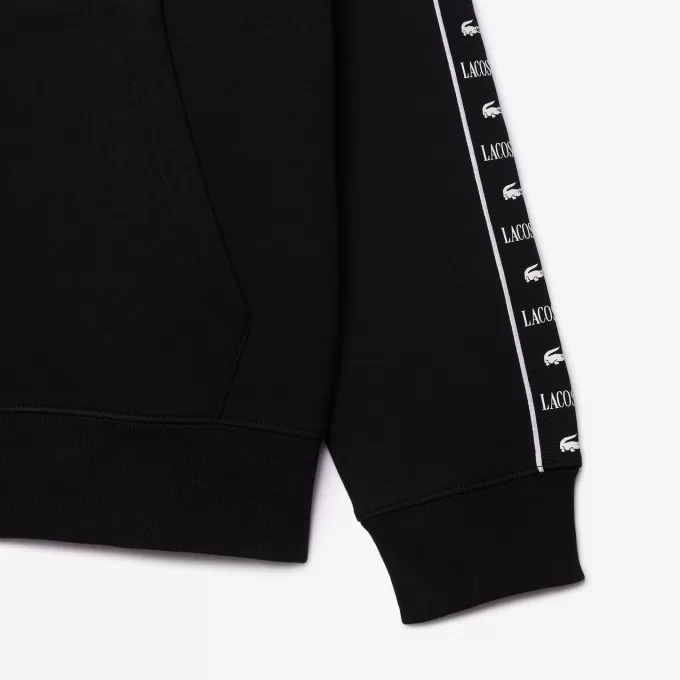 Logo Stripe Zip-Up Hoodie