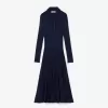 Long Sleeved Ribbed Wool Dress