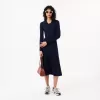 Long Sleeved Ribbed Wool Dress