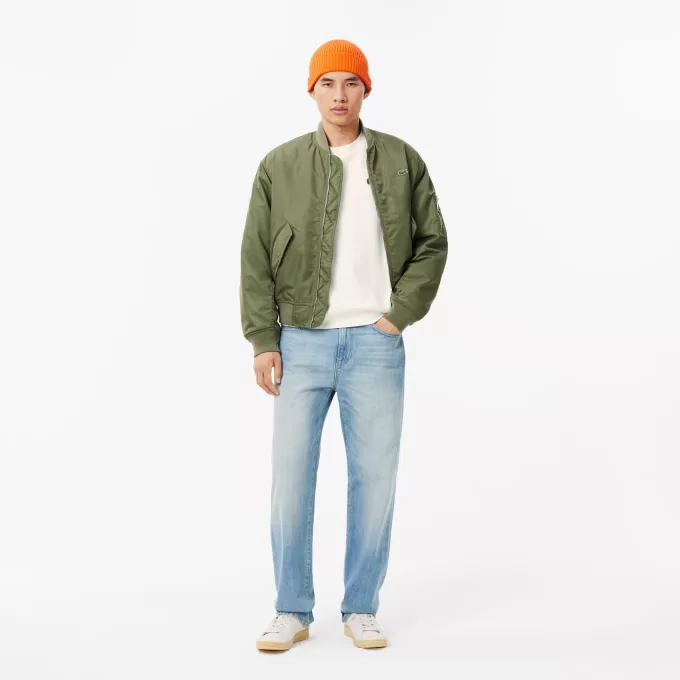 Loose Fit Badge Accent Fleece Sweatshirt