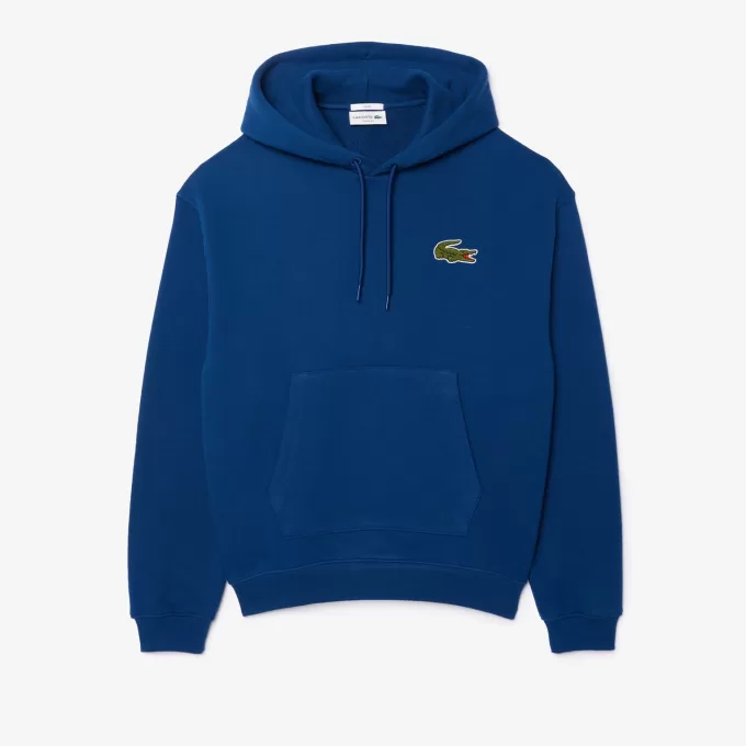 Loose Fit Badge Accent Hoodie