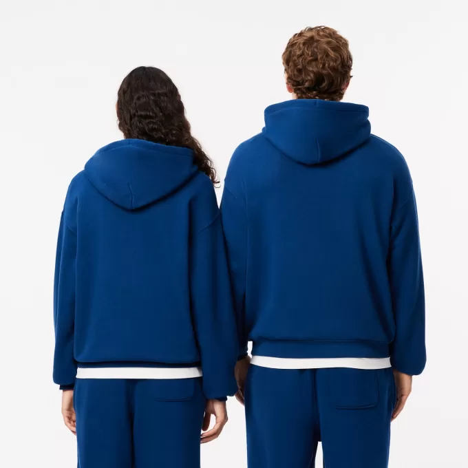 Loose Fit Badge Accent Hoodie