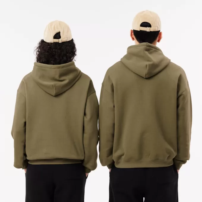 Loose Fit Badge Accent Hoodie