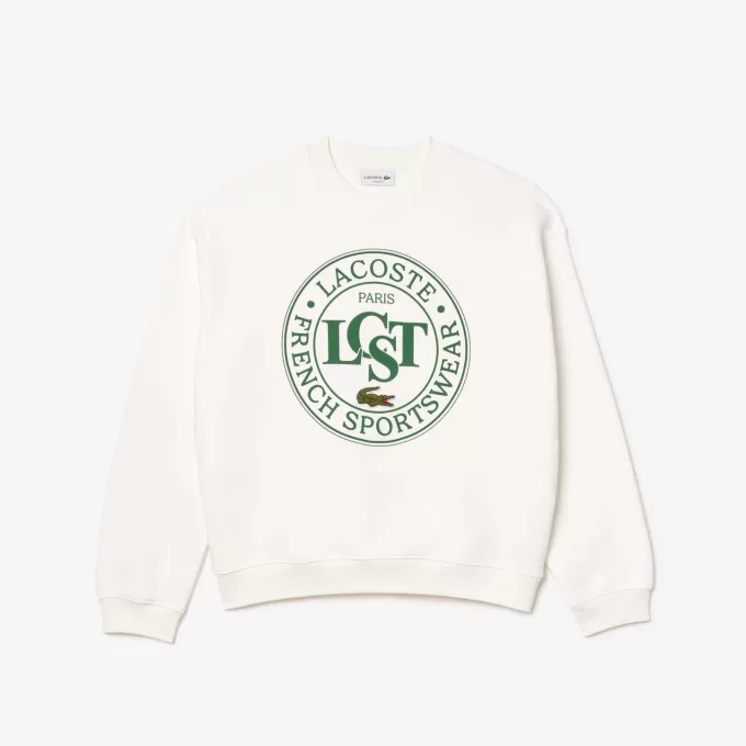 Loose Fit Printed Fleece Sweatshirt