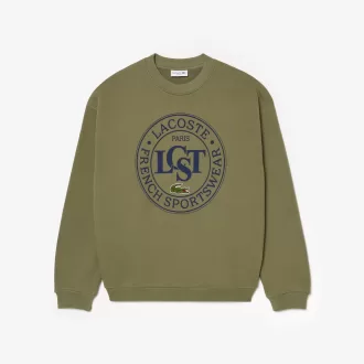 Loose Fit Printed Fleece Sweatshirt