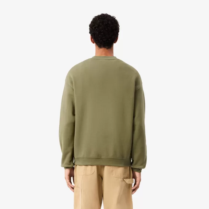 Loose Fit Printed Fleece Sweatshirt