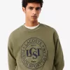 Loose Fit Printed Fleece Sweatshirt