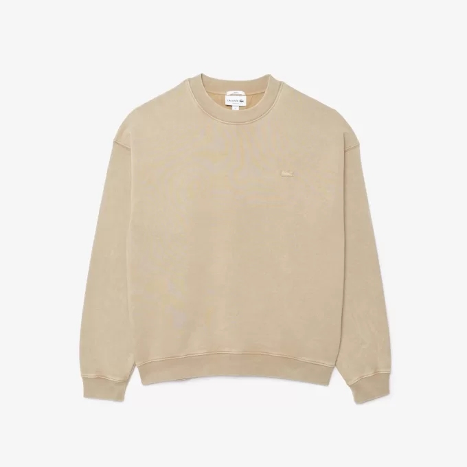 Loose Fit Washed Effect Fleece Sweatshirt