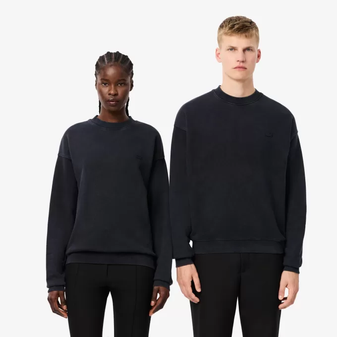 Loose Fit Washed Effect Fleece Sweatshirt