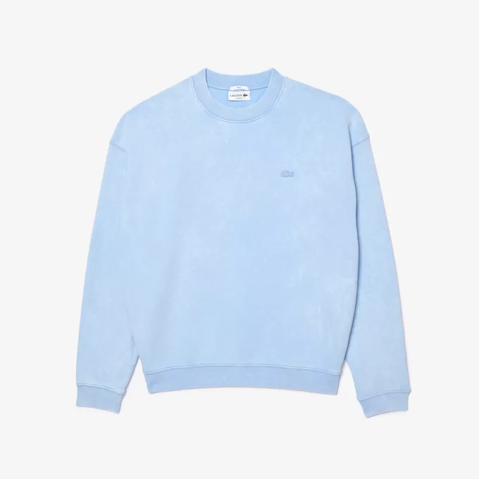 Loose Fit Washed Effect Fleece Sweatshirt