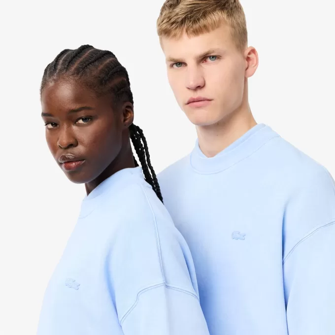 Loose Fit Washed Effect Fleece Sweatshirt