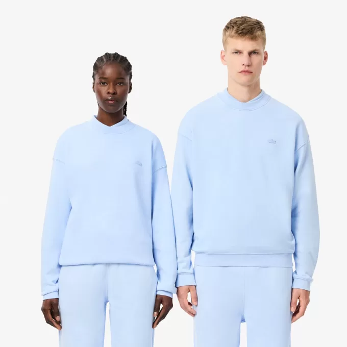 Loose Fit Washed Effect Fleece Sweatshirt