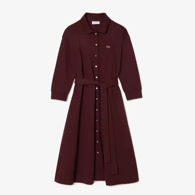Loose Piqué Polo Dress