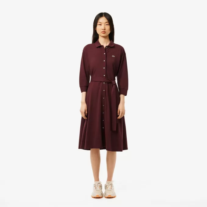 Loose Piqué Polo Dress